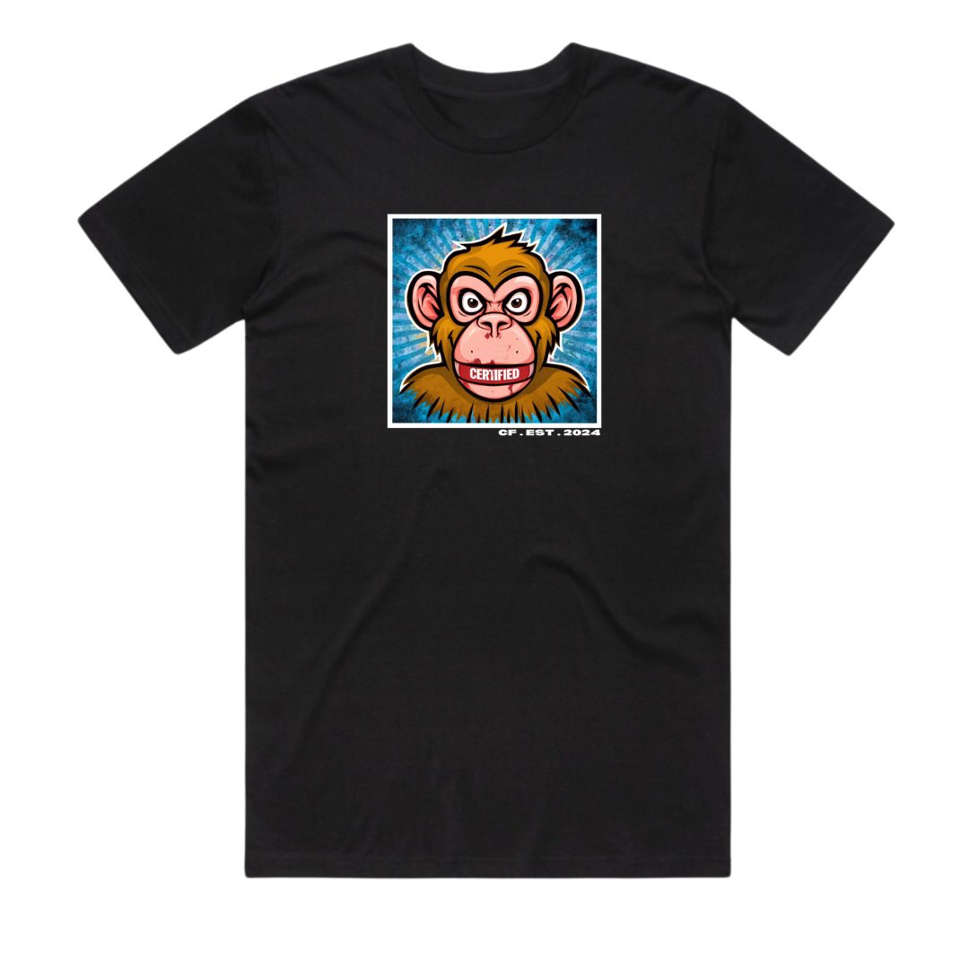 Certified Monkey T-Shirt Black